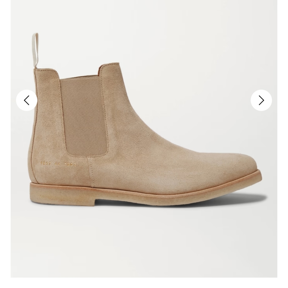 Common Projects Tan Suede Chelsea Boots Size 40 (Men's 7/Women's 10)